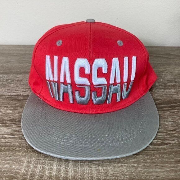 Nassau Bahamas Hat Cap Snapback Mens One Size Embroidered Adjustable Beach Red - Picture 2 of 12